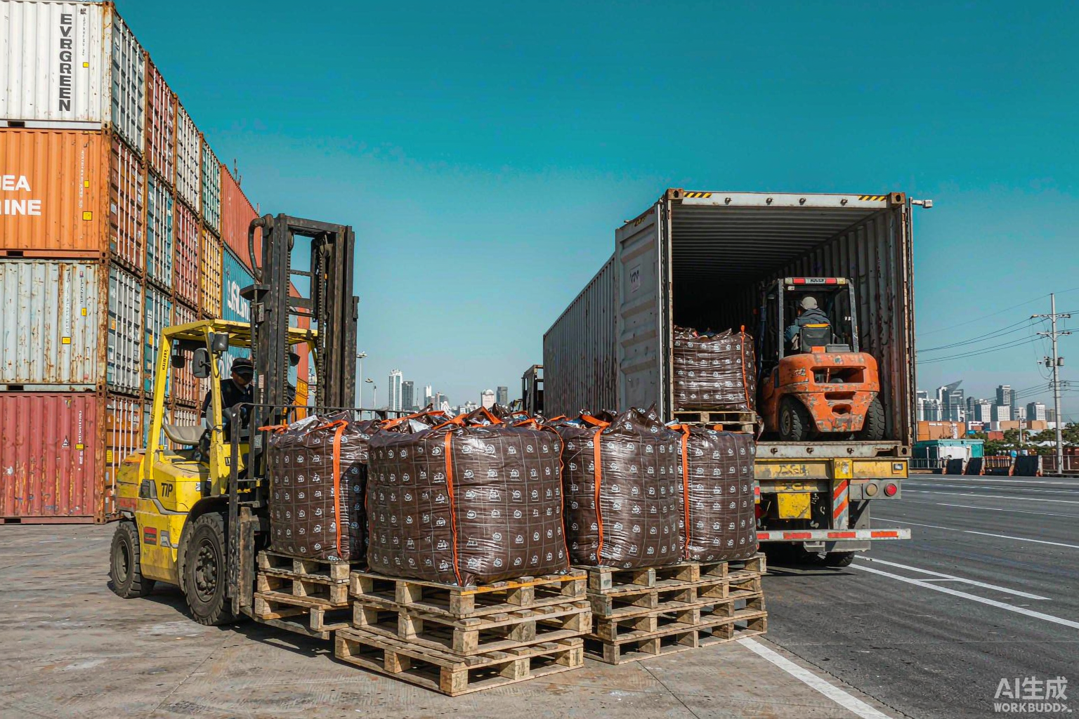 Container loading of DOW DMDA-8008 at Ningbo port